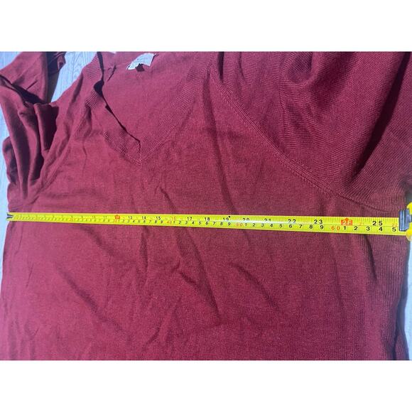 Lucky Brand Men’s V-Neck Sweater XXL Red Cotton Blend - Picture 5 of 7